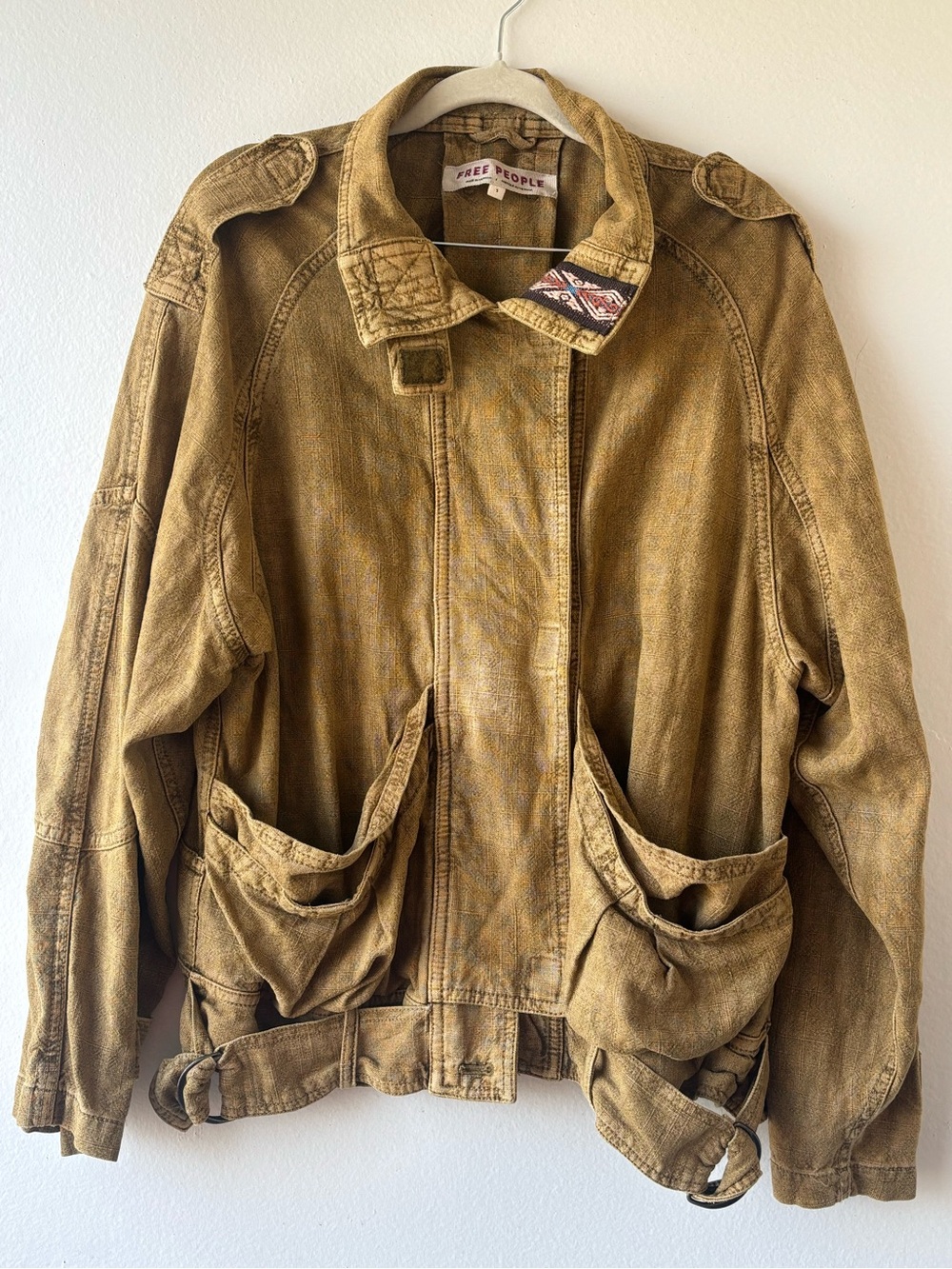Free People Utility Jacket in Mustard